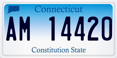 CT license plate AM14420