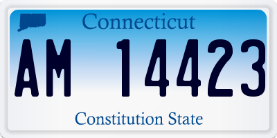 CT license plate AM14423