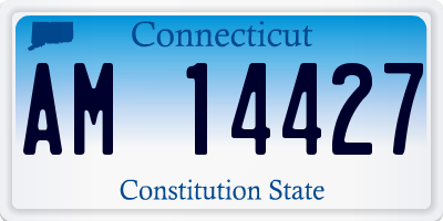 CT license plate AM14427