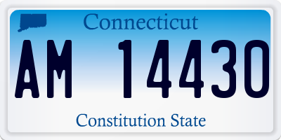 CT license plate AM14430