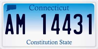 CT license plate AM14431