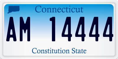 CT license plate AM14444