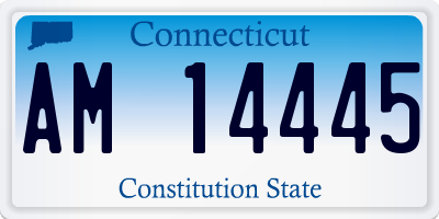 CT license plate AM14445