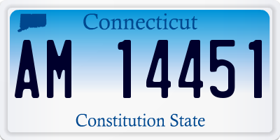 CT license plate AM14451