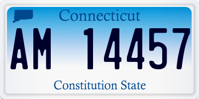 CT license plate AM14457