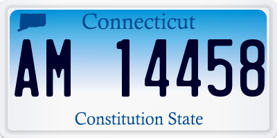 CT license plate AM14458