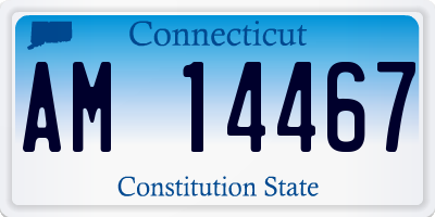 CT license plate AM14467