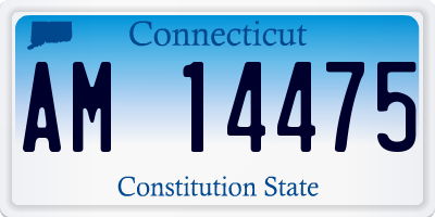 CT license plate AM14475