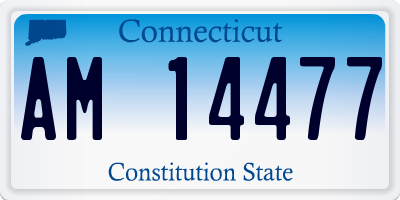 CT license plate AM14477