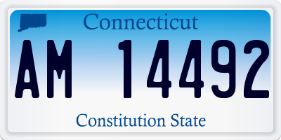 CT license plate AM14492