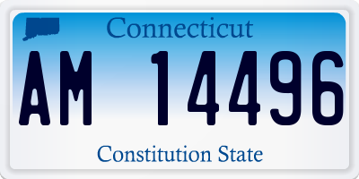 CT license plate AM14496