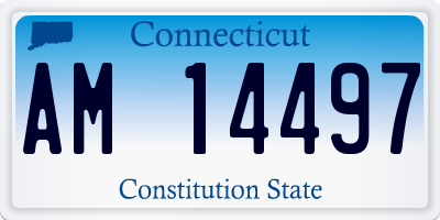 CT license plate AM14497