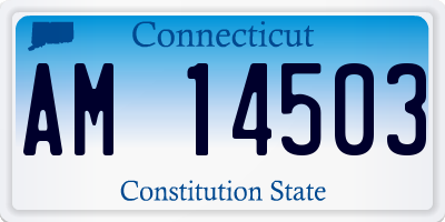 CT license plate AM14503