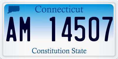CT license plate AM14507