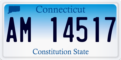 CT license plate AM14517
