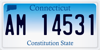 CT license plate AM14531