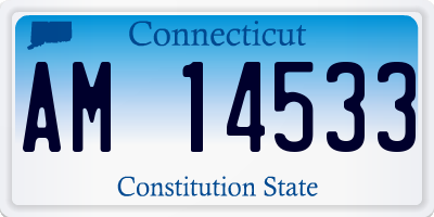 CT license plate AM14533