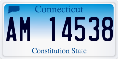 CT license plate AM14538