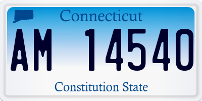 CT license plate AM14540