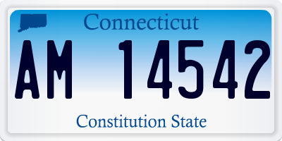 CT license plate AM14542