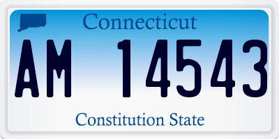 CT license plate AM14543
