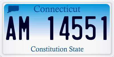 CT license plate AM14551