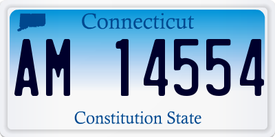 CT license plate AM14554