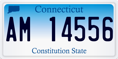 CT license plate AM14556