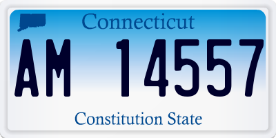 CT license plate AM14557
