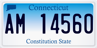 CT license plate AM14560
