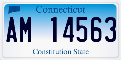 CT license plate AM14563