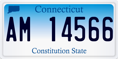 CT license plate AM14566
