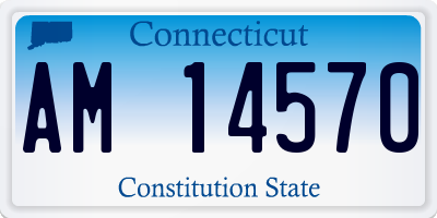 CT license plate AM14570