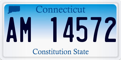 CT license plate AM14572