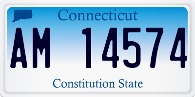 CT license plate AM14574