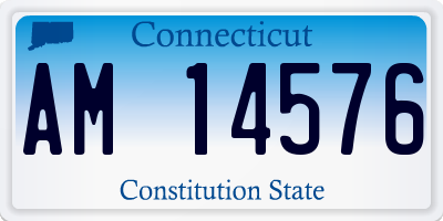 CT license plate AM14576