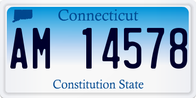 CT license plate AM14578