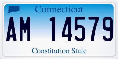 CT license plate AM14579