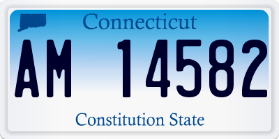 CT license plate AM14582