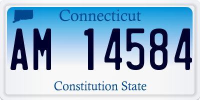CT license plate AM14584