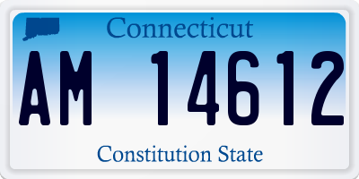 CT license plate AM14612