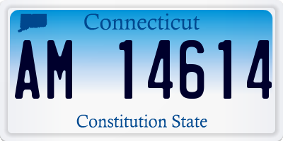 CT license plate AM14614