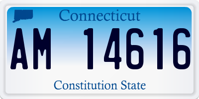 CT license plate AM14616
