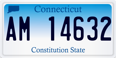 CT license plate AM14632