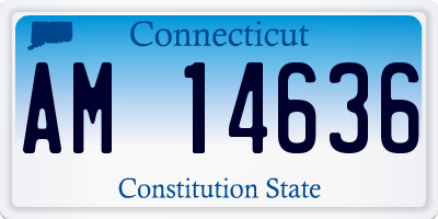 CT license plate AM14636