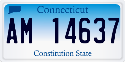 CT license plate AM14637