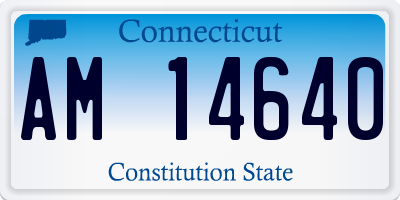 CT license plate AM14640