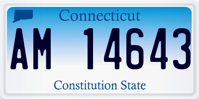 CT license plate AM14643