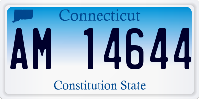 CT license plate AM14644