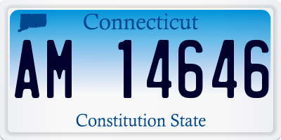 CT license plate AM14646